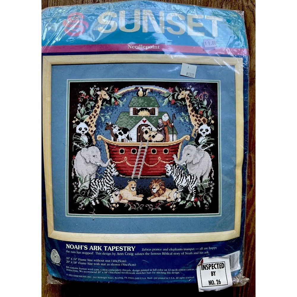 Noah's Ark Tapestry Kit NEW  Ann Craig Sweet  Baby's Room Decor Gift Christian